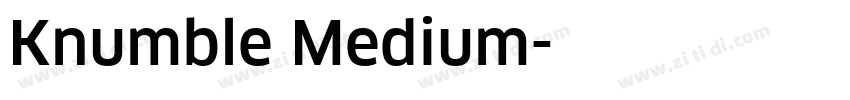 Knumble Medium字体转换